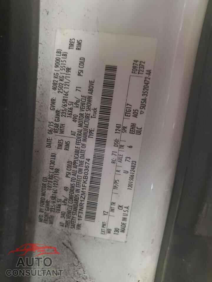 FORD TRANSIT 2015 - 1FTNR1ZM1FKB03674