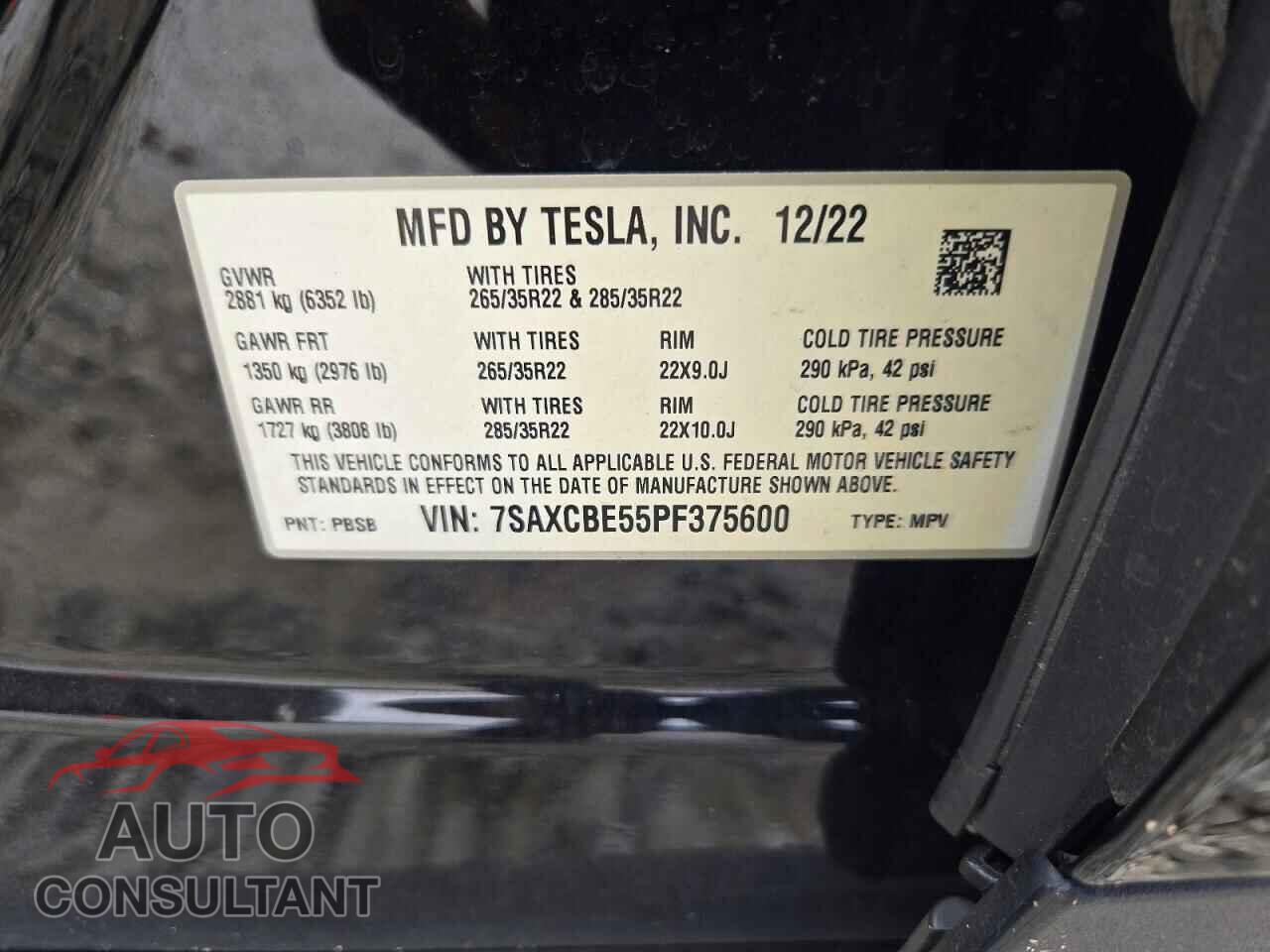 TESLA MODEL X 2023 - 7SAXCBE55PF375600