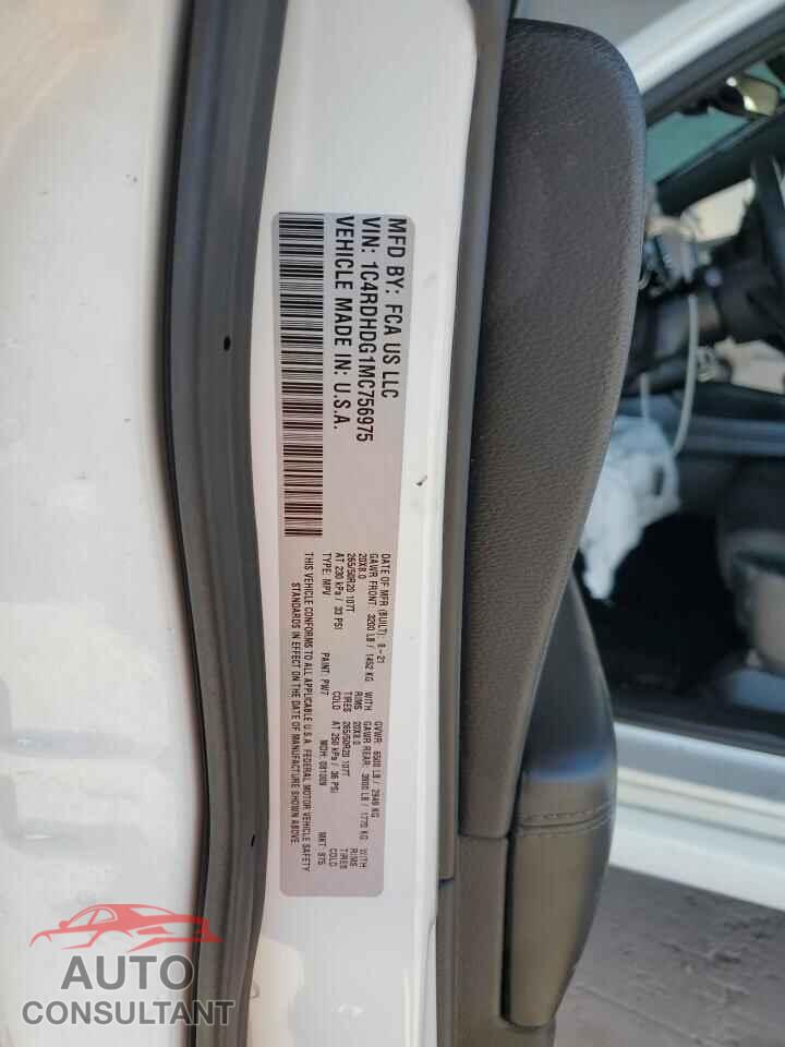 DODGE DURANGO 2021 - 1C4RDHDG1MC756975