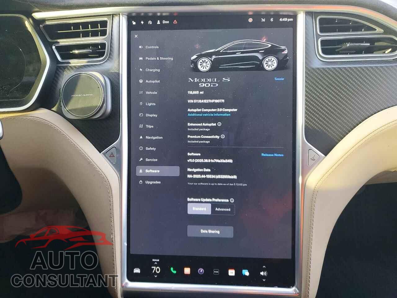TESLA MODEL S 2017 - 5YJSA1E27HF190771