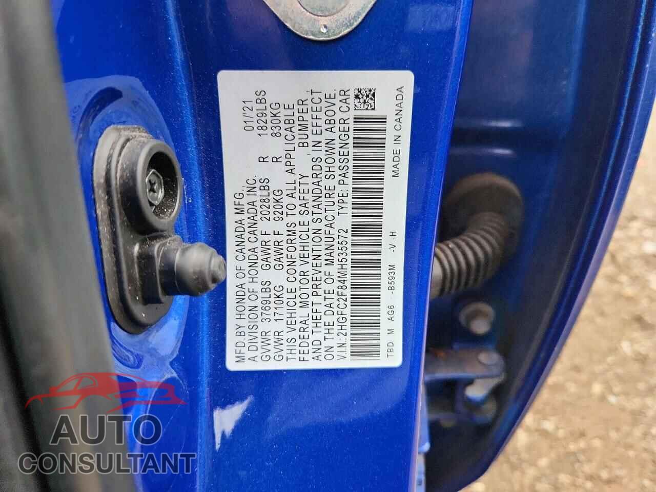 HONDA CIVIC 2021 - 2HGFC2F84MH535572