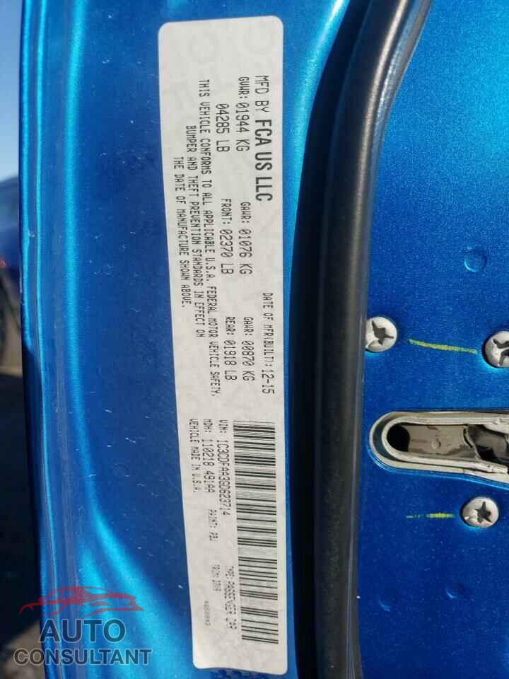 DODGE DART 2016 - 1C3CDFAA3GD623714