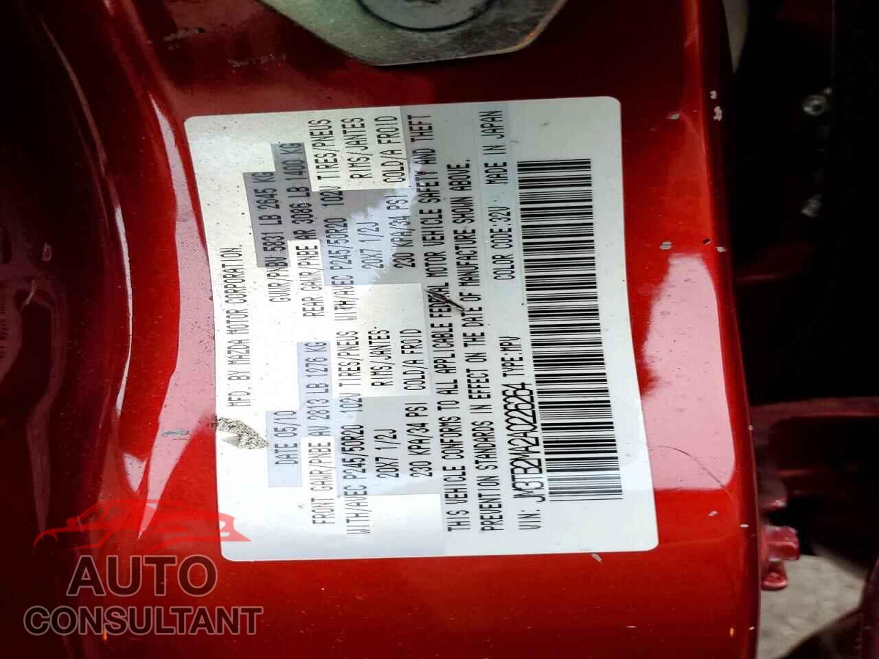MAZDA CX-9 2010 - JM3TB2MA2A0226264
