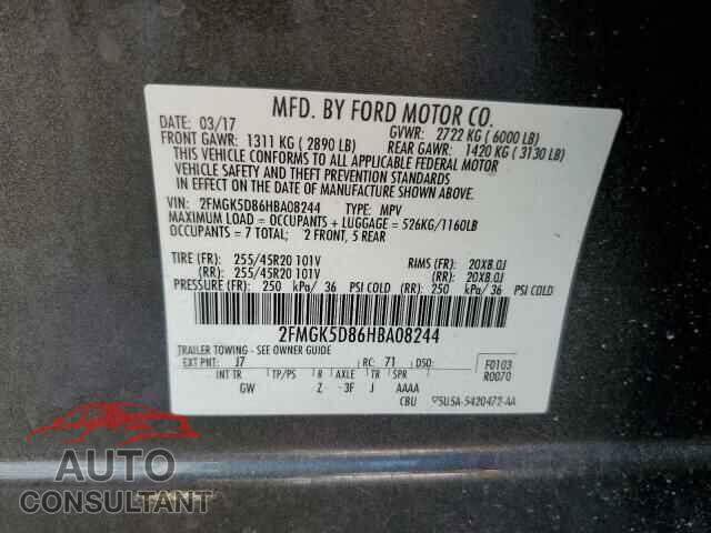 FORD FLEX 2017 - 2FMGK5D86HBA08244