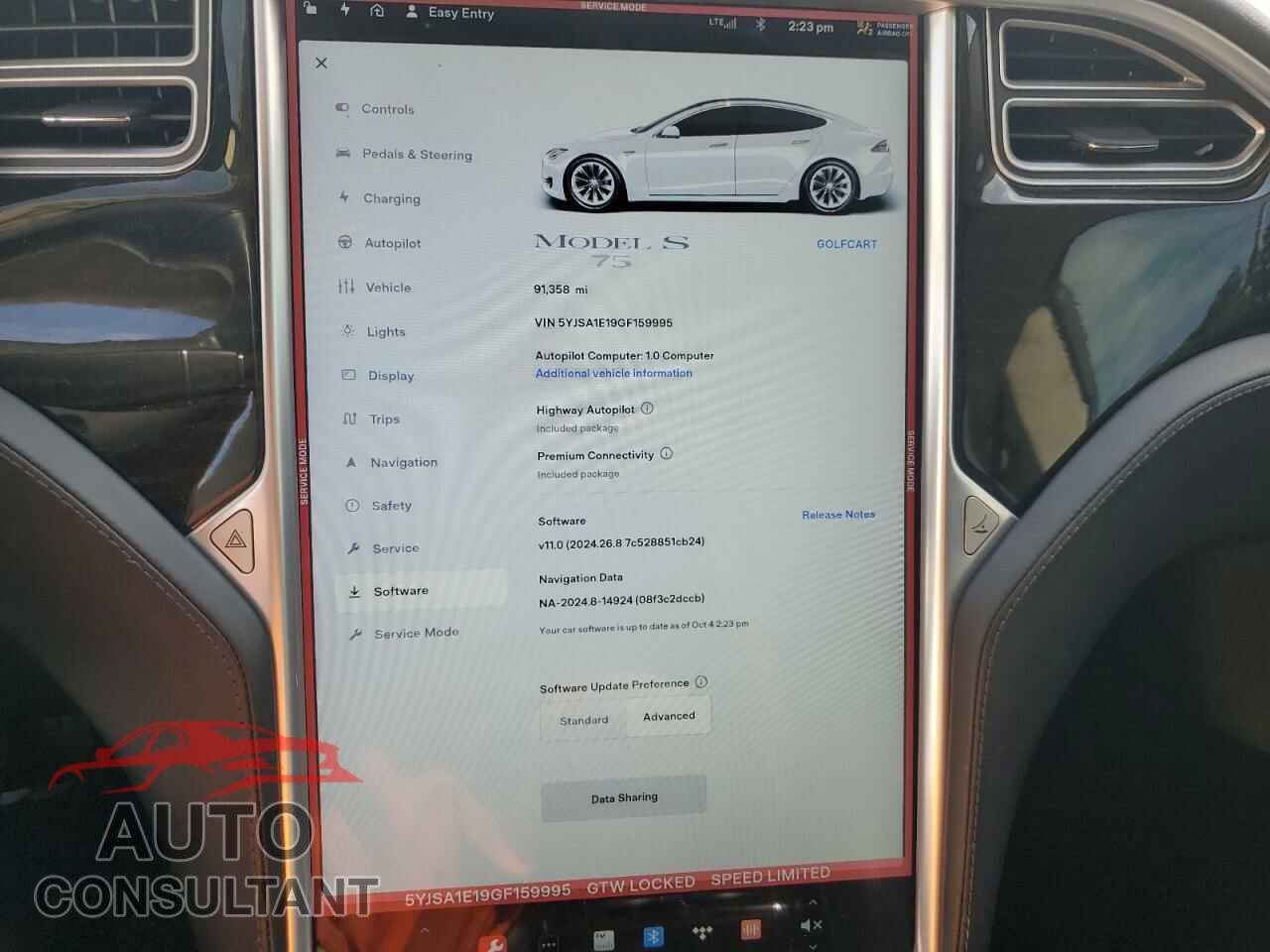 TESLA MODEL S 2016 - 5YJSA1E19GF159995