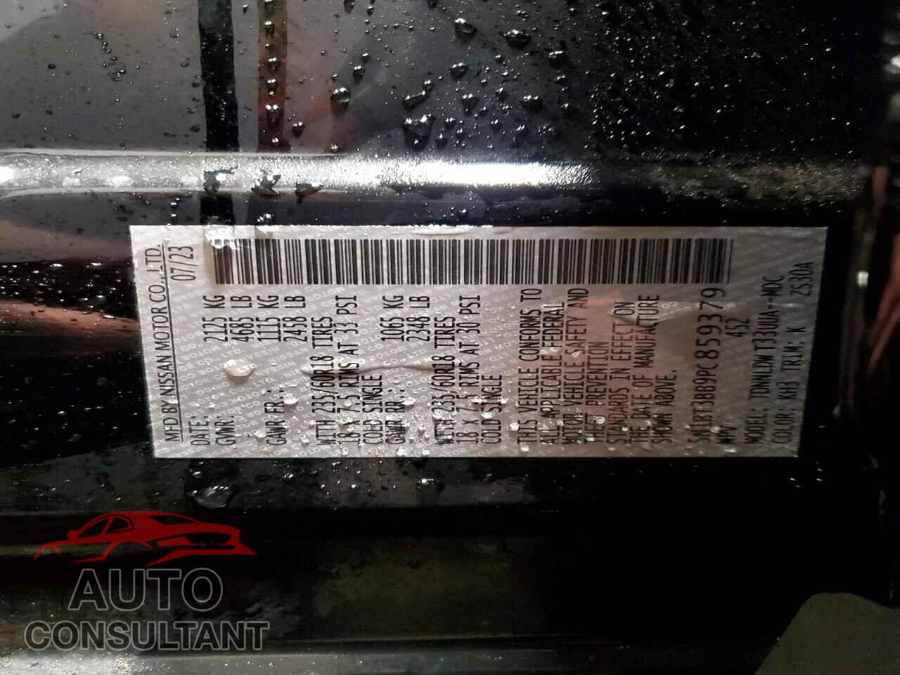 NISSAN ROGUE 2023 - 5N1BT3BB9PC859379