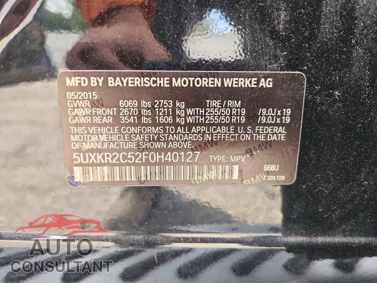 BMW X5 2015 - 5UXKR2C52F0H40127