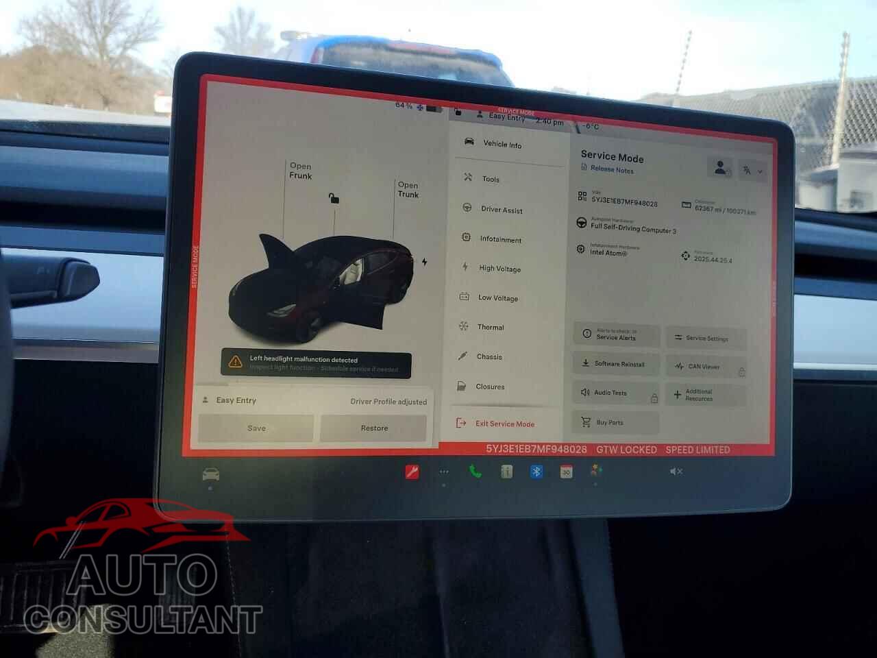 TESLA MODEL 3 2021 - 5YJ3E1EB7MF948028