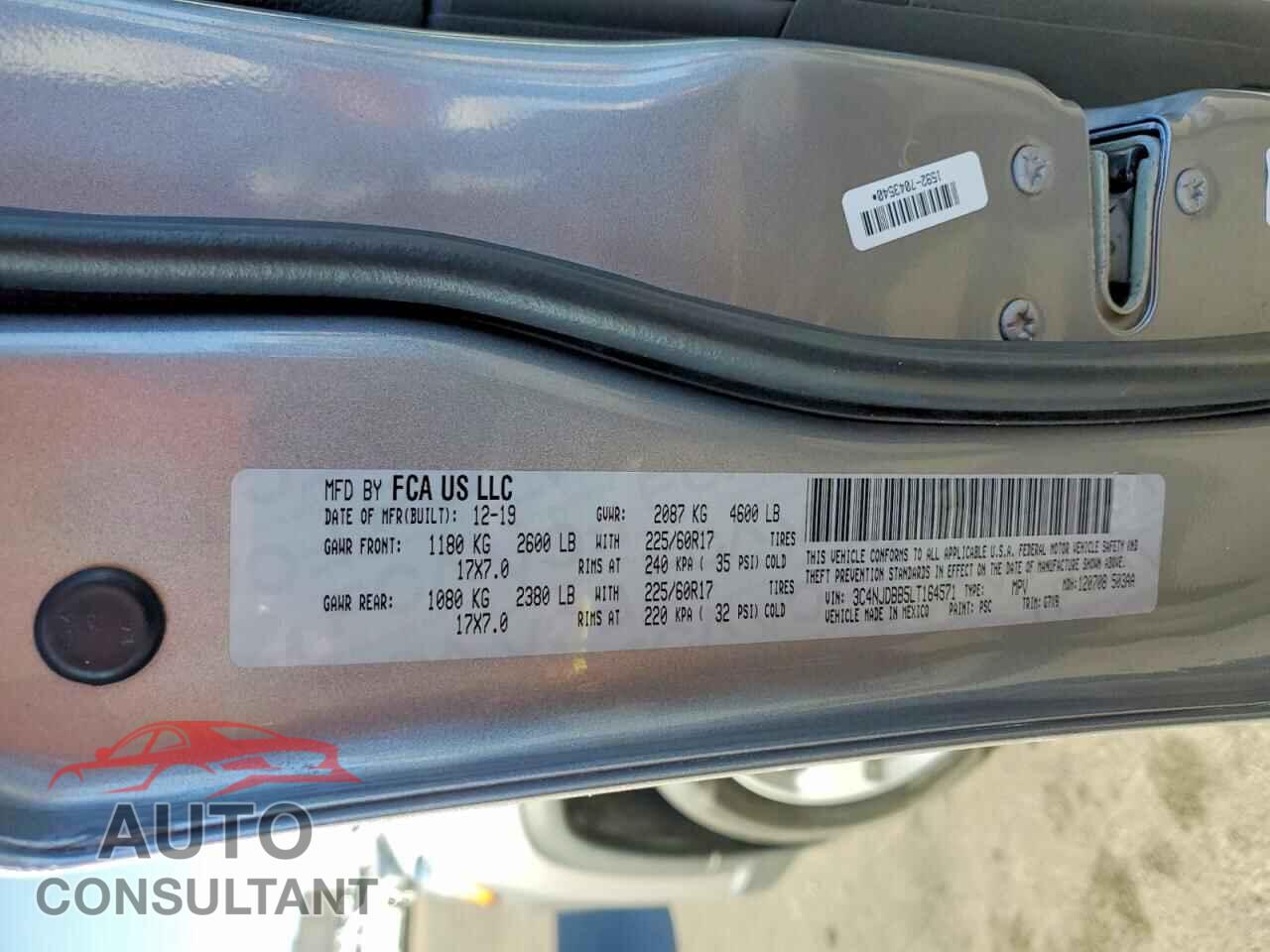 JEEP COMPASS 2020 - 3C4NJDBB5LT164571