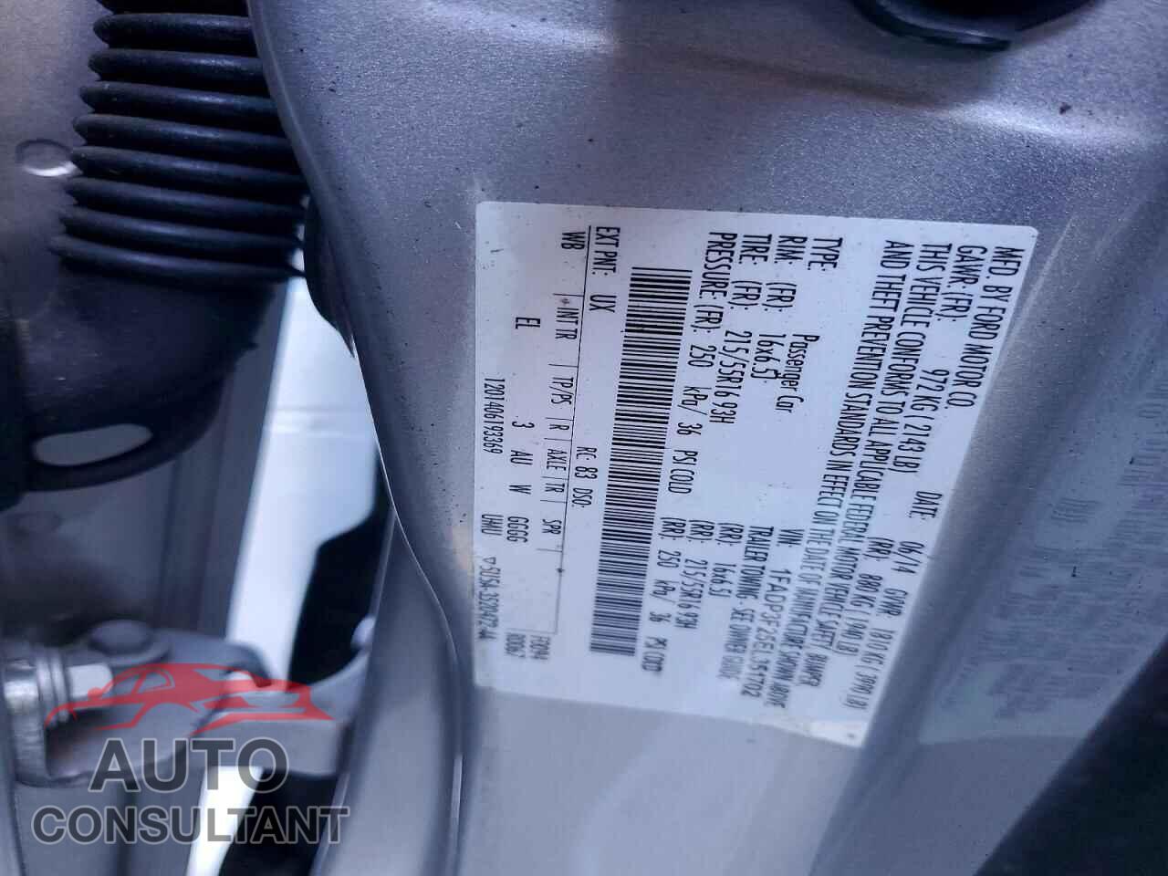 FORD FOCUS 2014 - 1FADP3F25EL351702