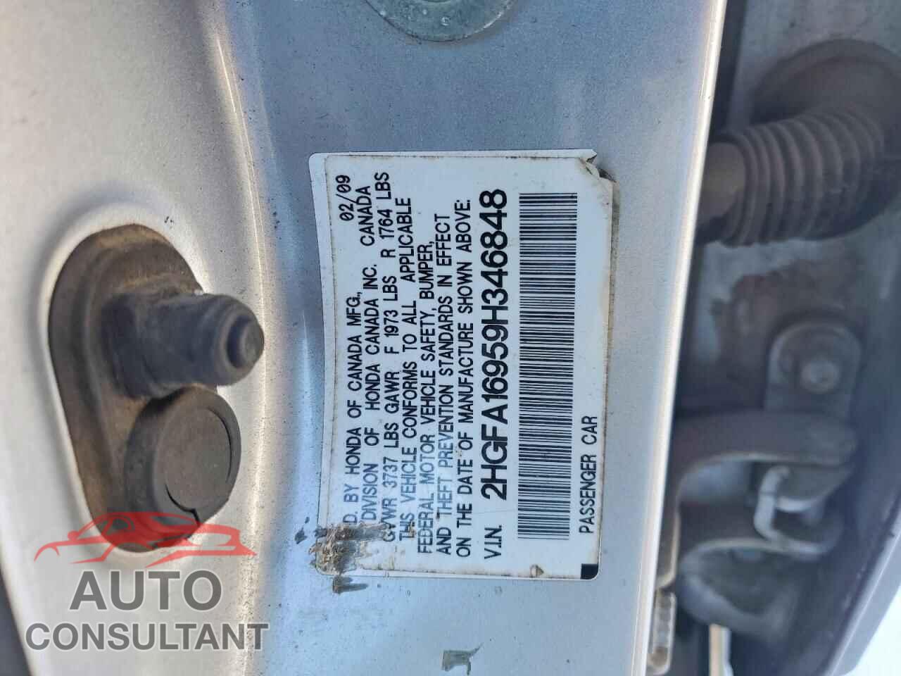 HONDA CIVIC 2009 - 2HGFA16959H346848