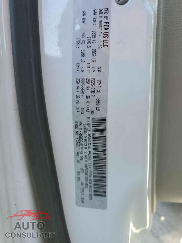 DODGE CARAVAN 2018 - 2C4RDGBG6JR170160