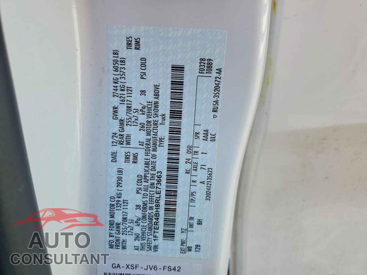 FORD RANGER 2024 - 1FTER4BH8RLE73663