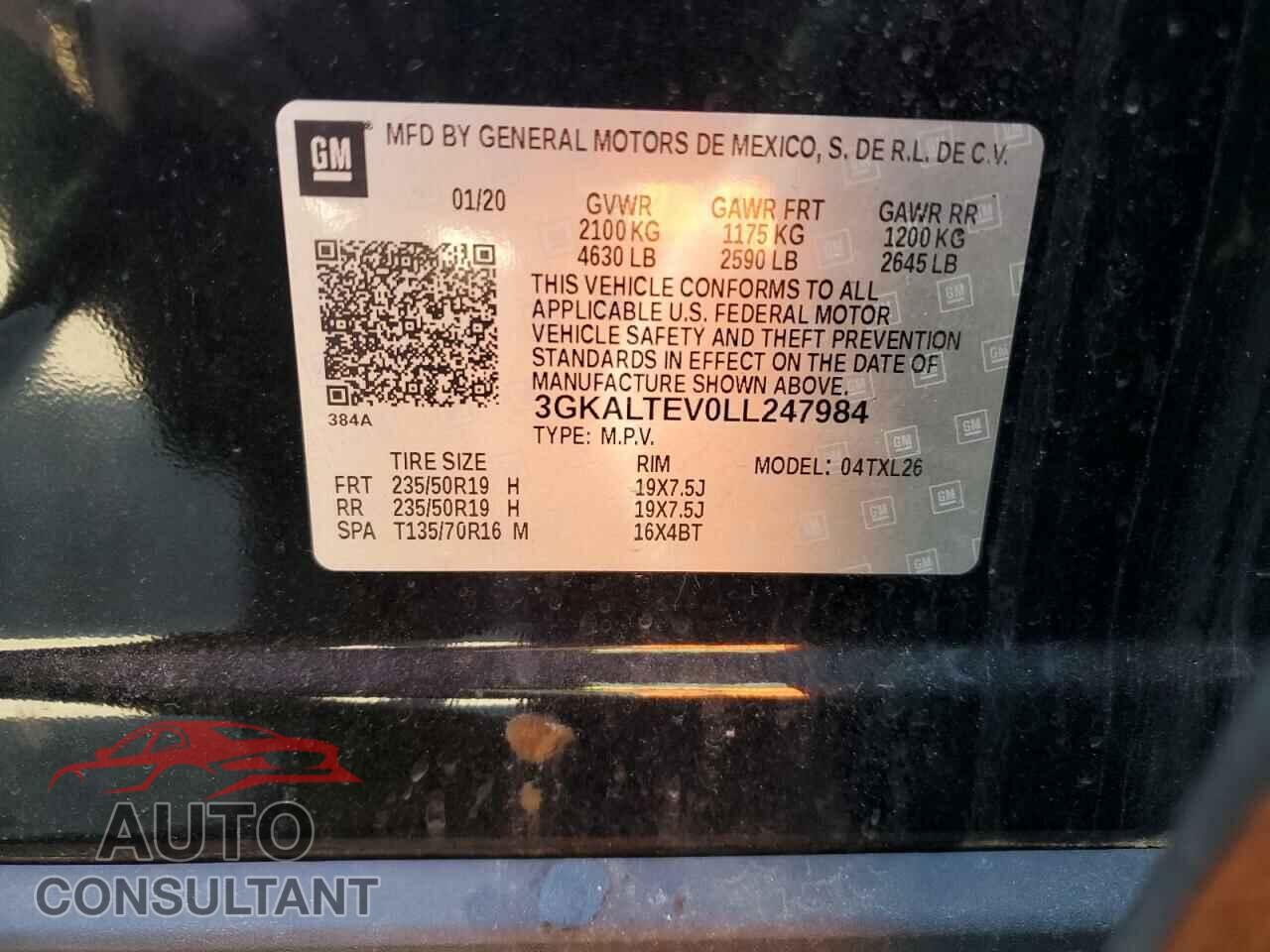 GMC TERRAIN 2020 - 3GKALTEV0LL247984