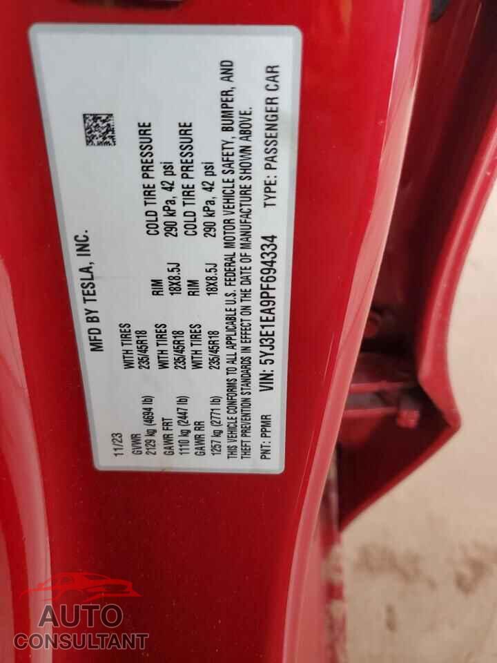 TESLA MODEL 3 2023 - 5YJ3E1EA9PF694334