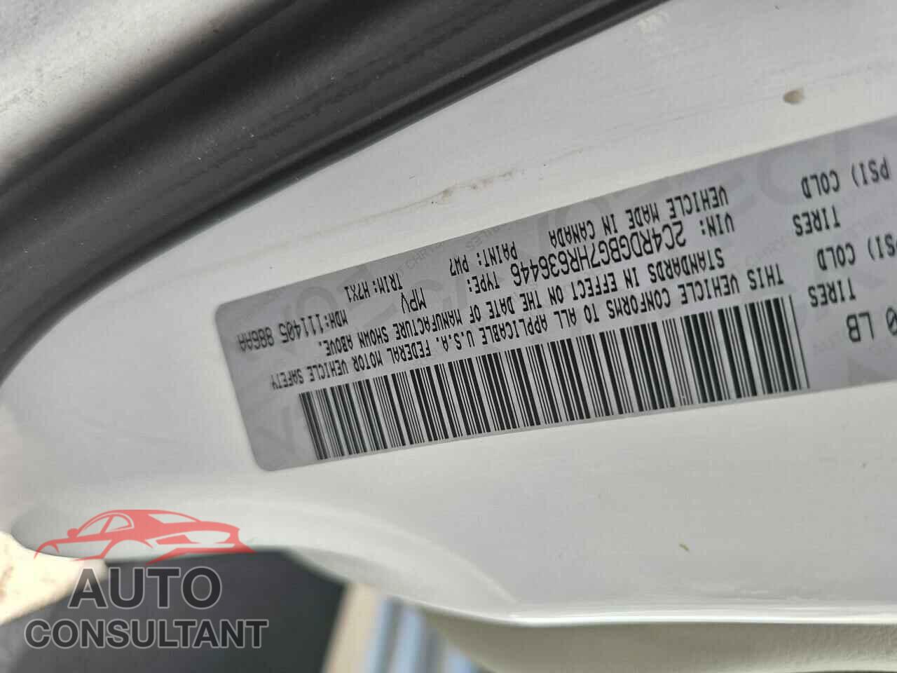 DODGE CARAVAN 2017 - 2C4RDGBG7HR636446
