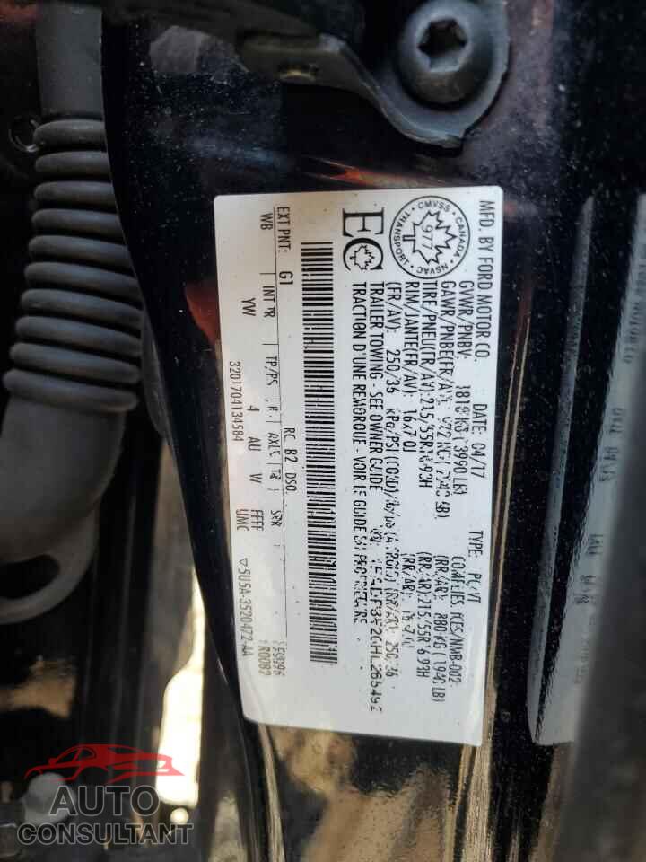 FORD FOCUS 2017 - 1FADP3F20HL265492