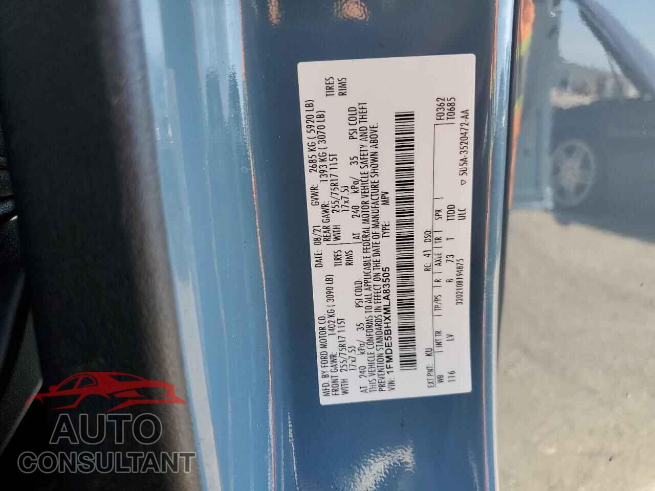 FORD BRONCO 2021 - 1FMDE5BHXMLA83505