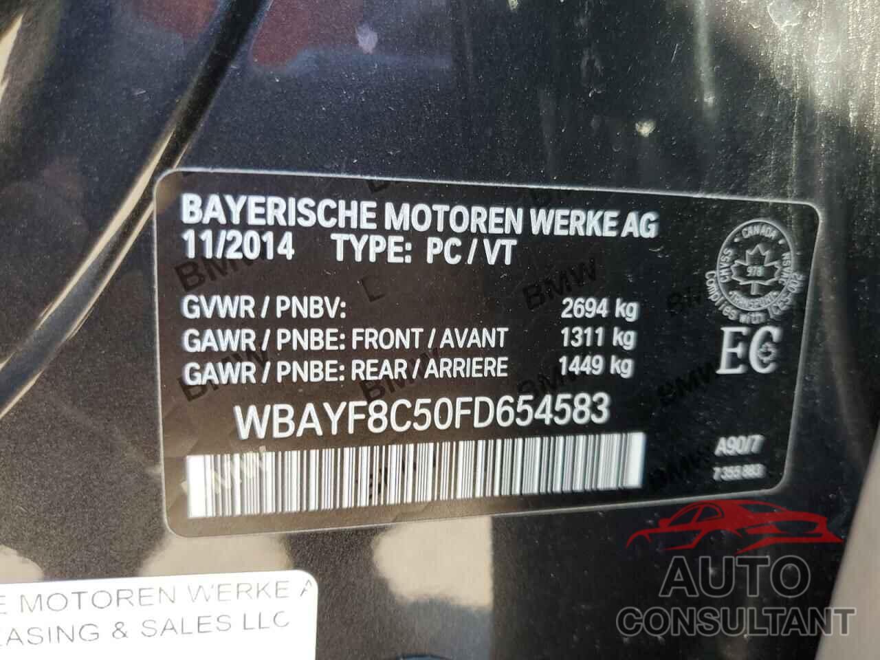 BMW 7 SERIES 2015 - WBAYF8C50FD654583