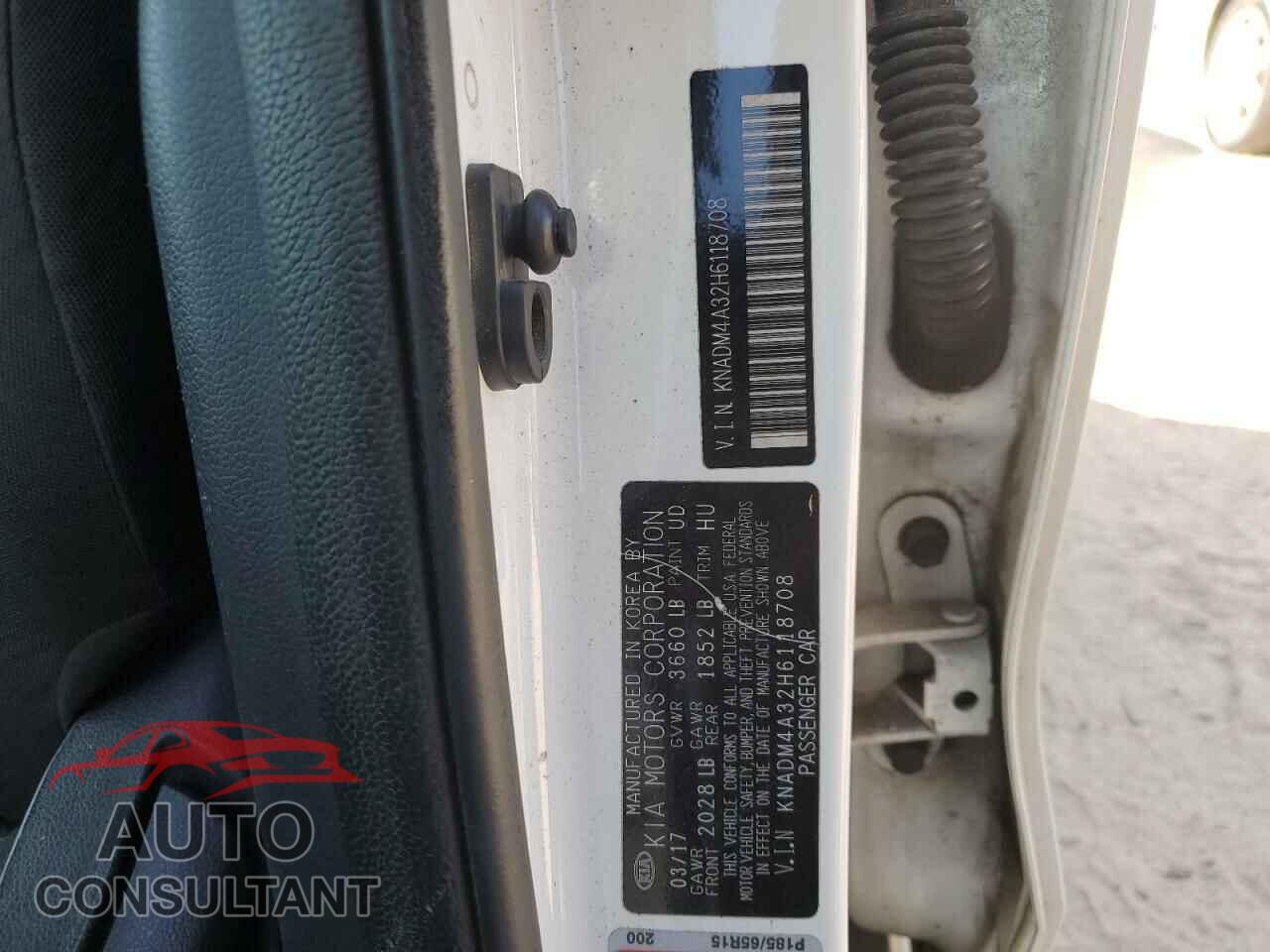 KIA RIO 2017 - KNADM4A32H6118708
