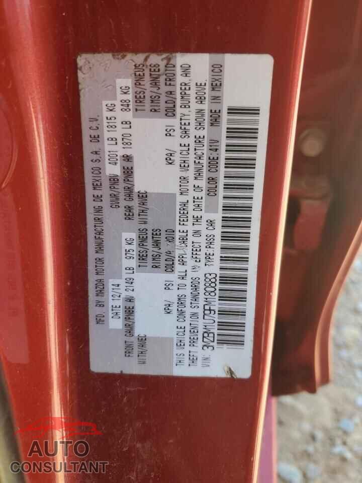 MAZDA 3 2015 - 3MZBM1U79FM180883