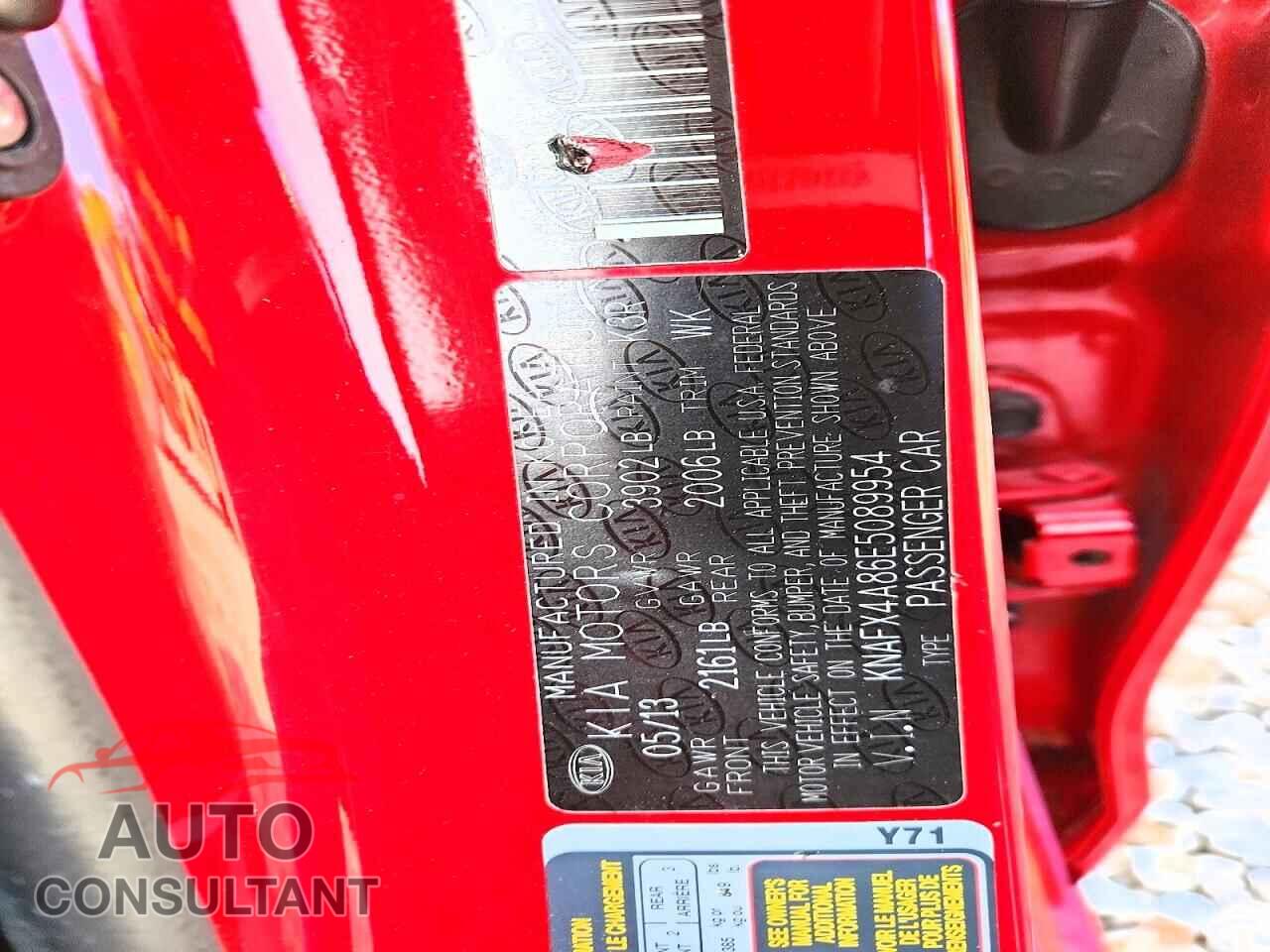 KIA FORTE 2014 - KNAFX4A86E5089954