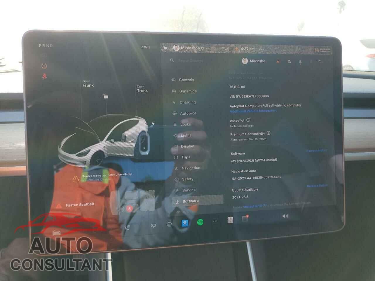 TESLA MODEL 3 2020 - 5YJ3E1EA7LF803996