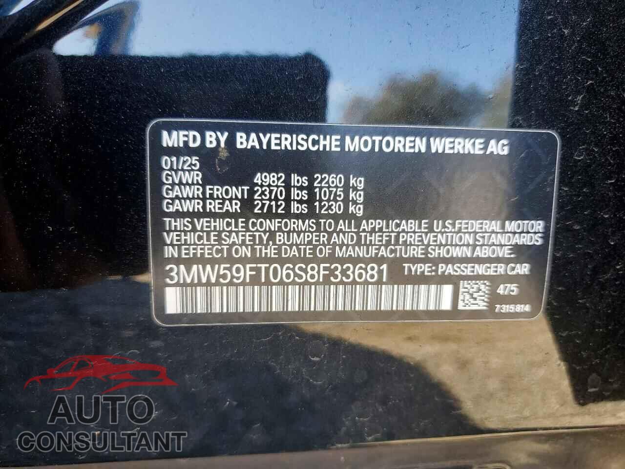 BMW M3 2025 - 3MW59FT06S8F33681