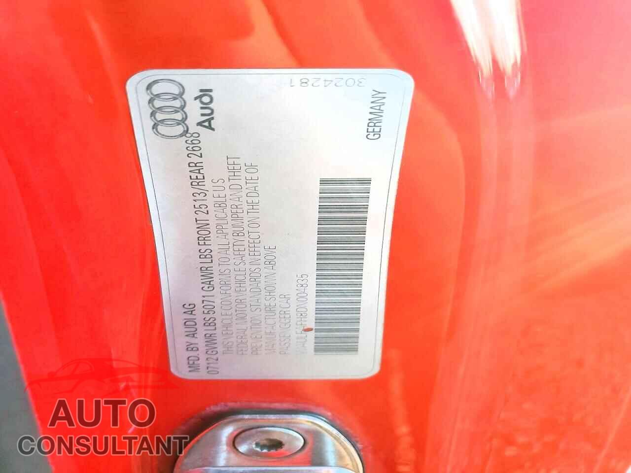 AUDI A5 2013 - WAULFAFH8DN004835