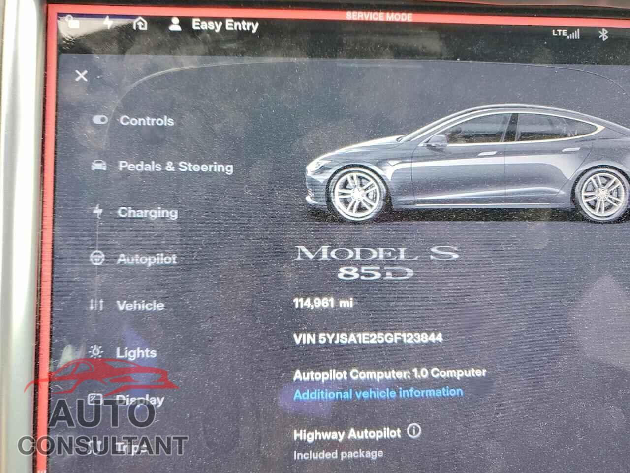 TESLA MODEL S 2016 - 5YJSA1E25GF123844