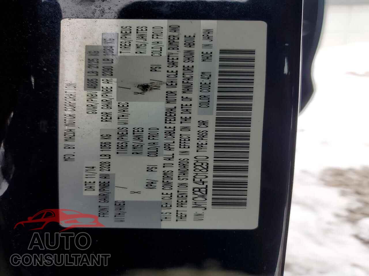 MAZDA 5 2015 - JM1CW2BL4F0182910