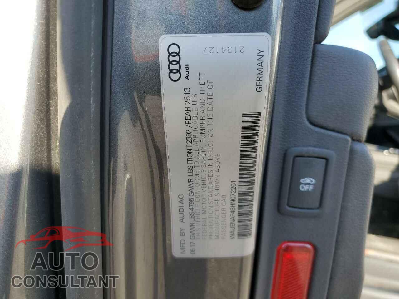 AUDI A4 2017 - WAUENAF48HN072261