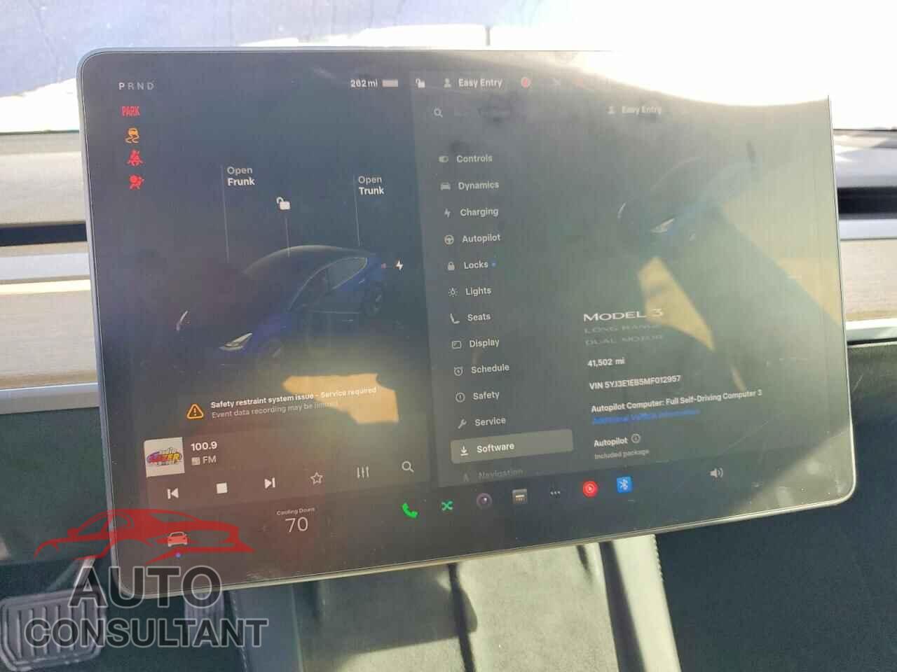 TESLA MODEL 3 2021 - 5YJ3E1EB5MF012957