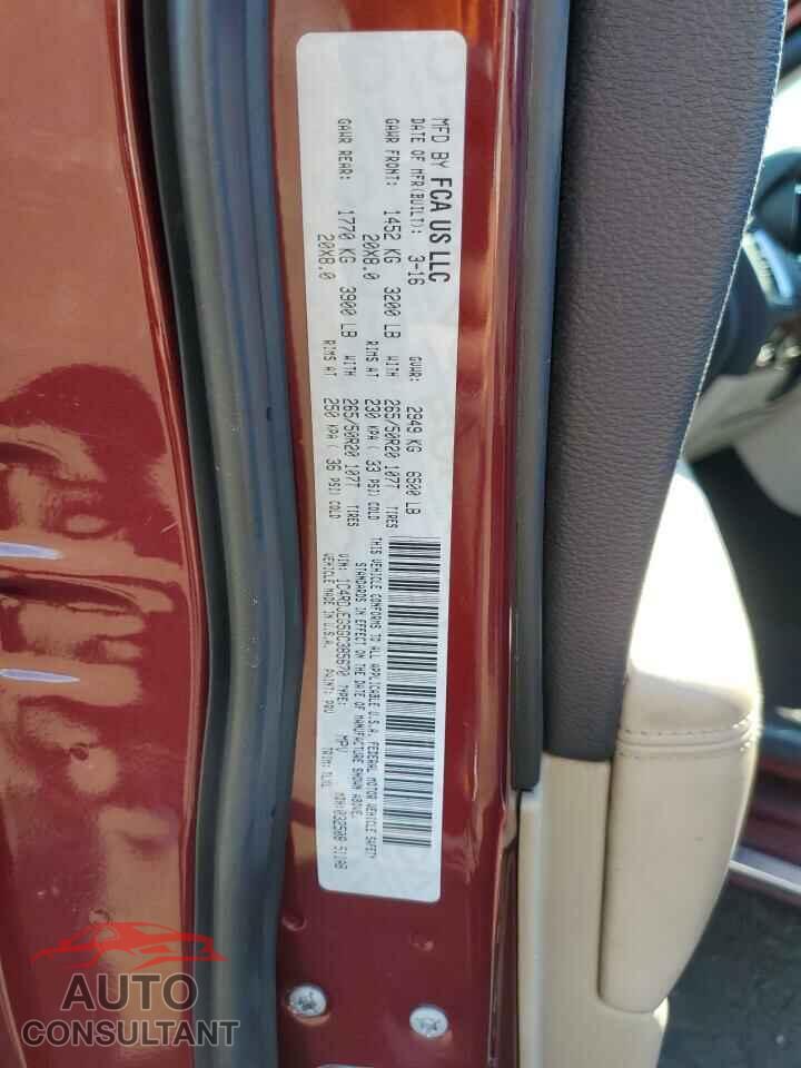 DODGE DURANGO 2016 - 1C4RDJEG5GC385670