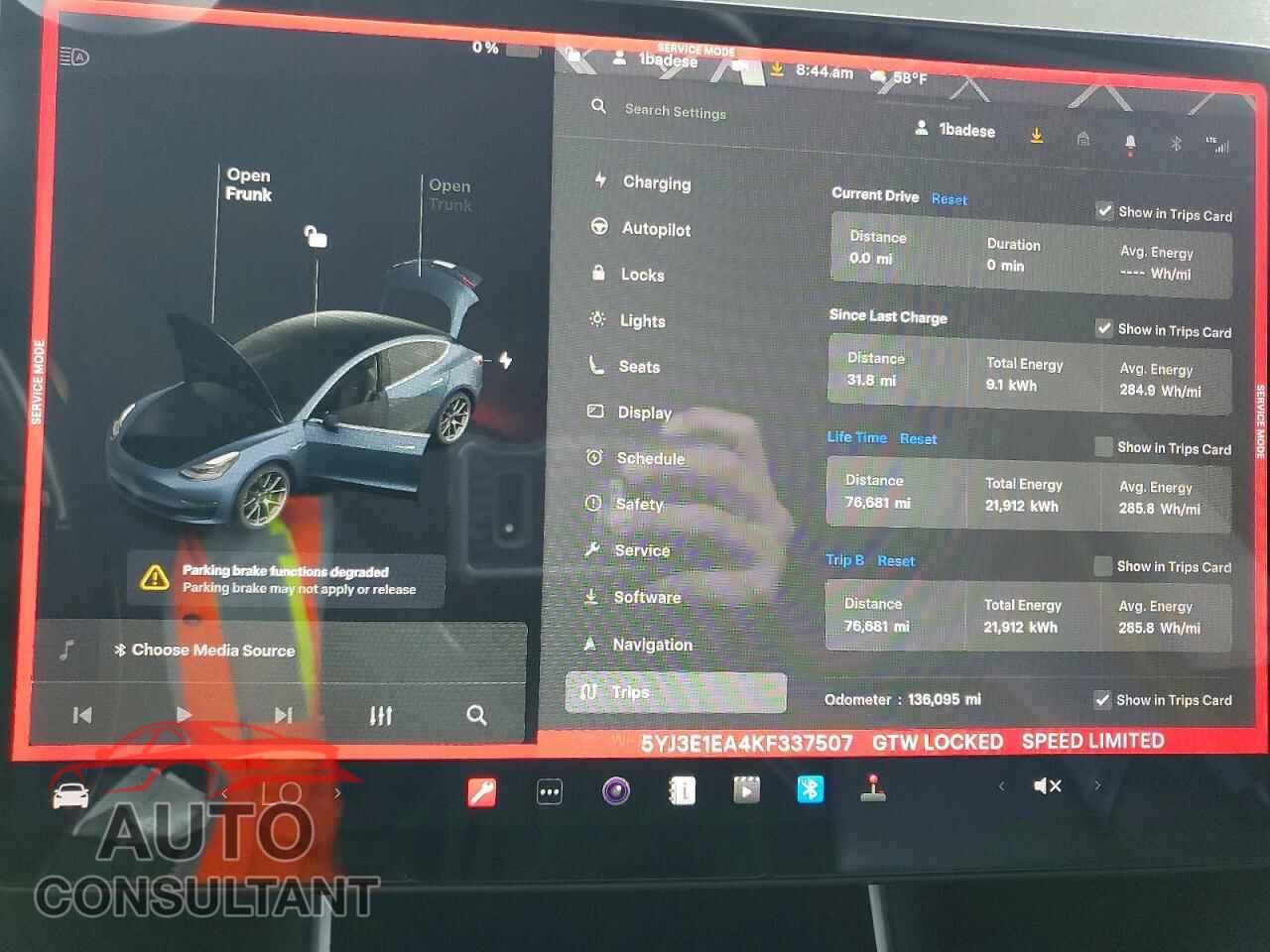 TESLA MODEL 3 2019 - 5YJ3E1EA4KF337507