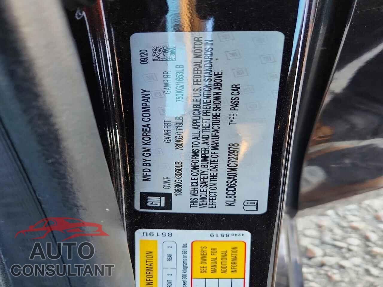 CHEVROLET SPARK 2021 - KL8CD6SA0MC722978