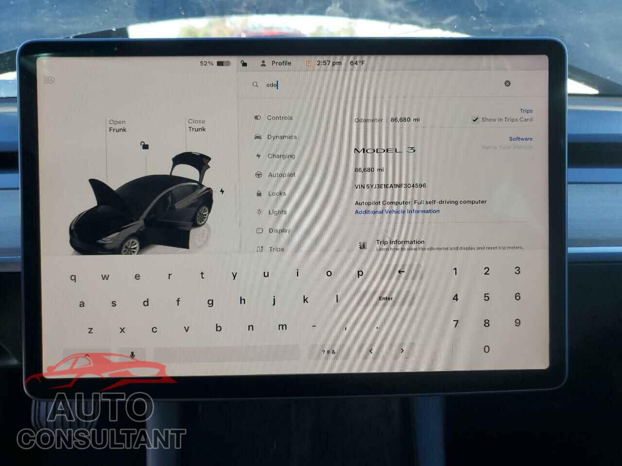 TESLA MODEL 3 2022 - 5YJ3E1EA1NF304596