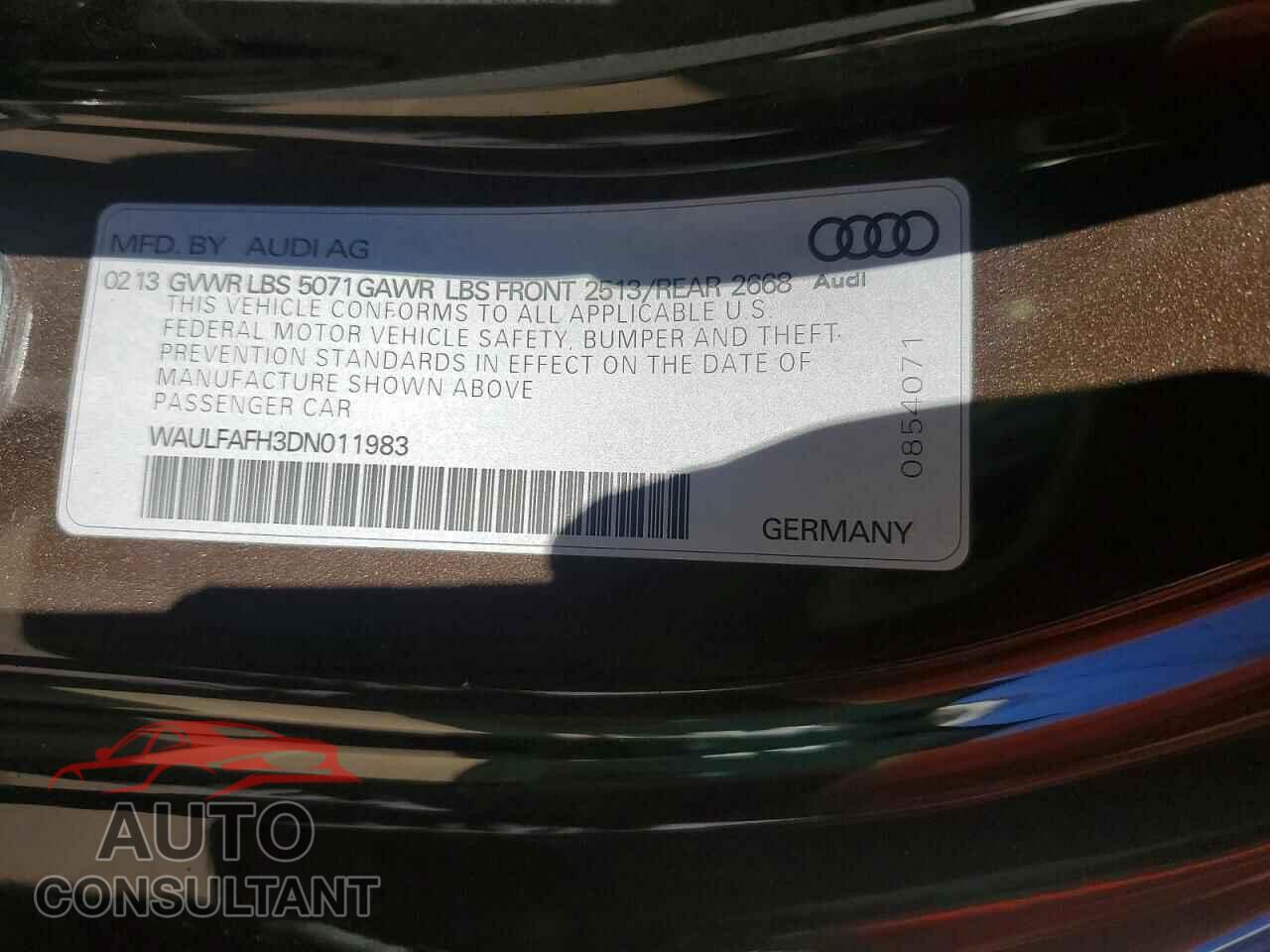 AUDI A5 2013 - WAULFAFH3DN011983