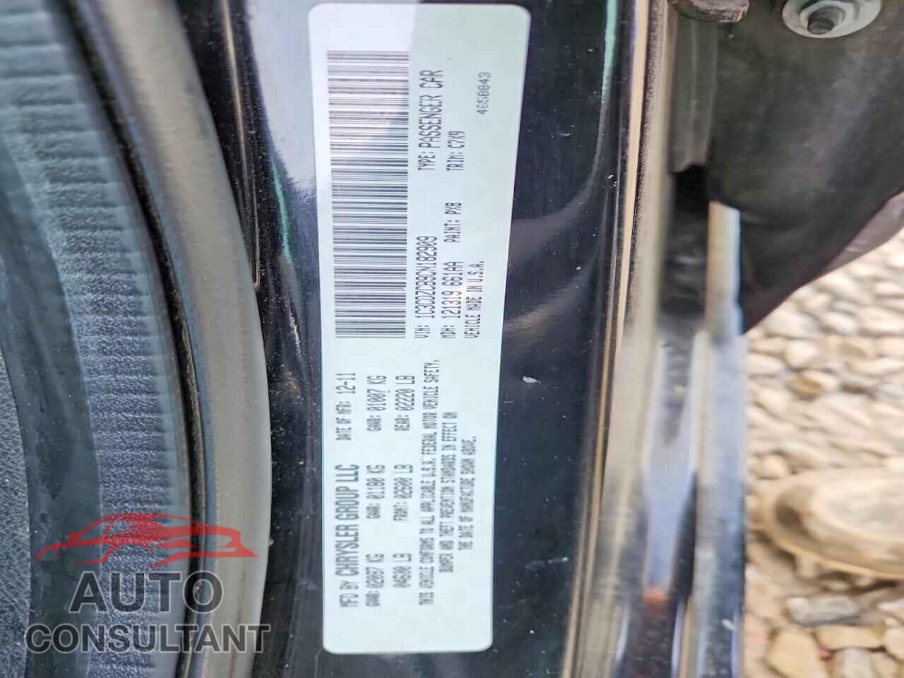 DODGE AVENGER 2012 - 1C3CDZCB9CN182909