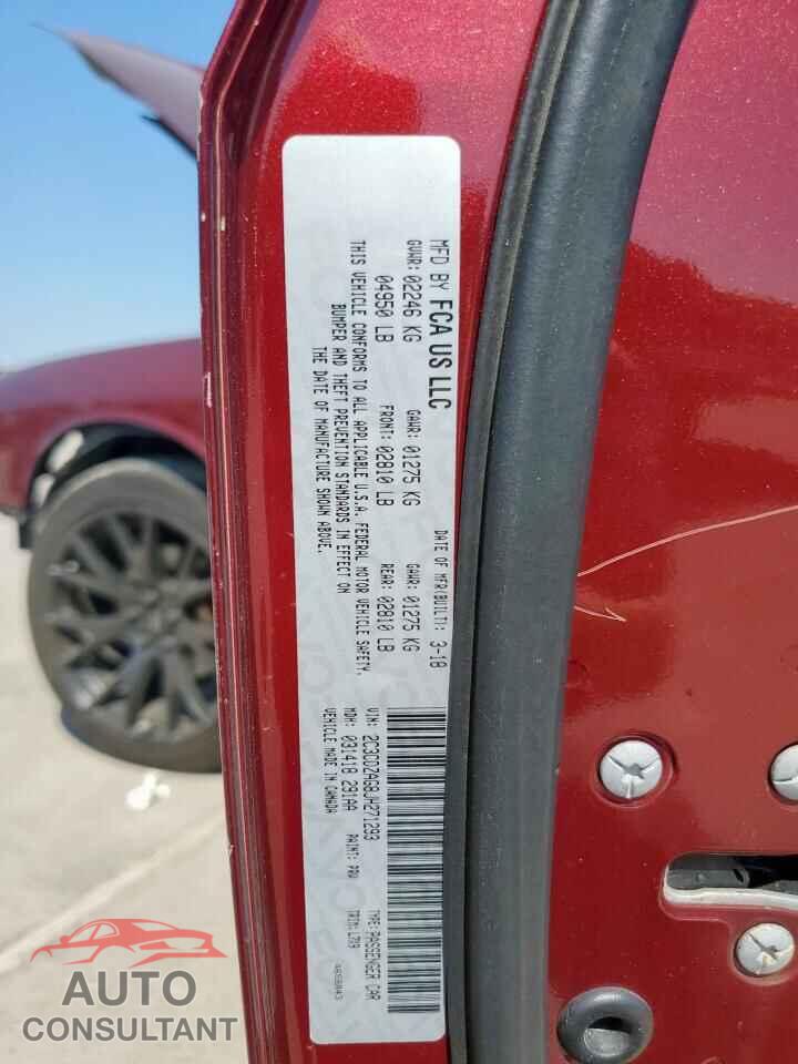 DODGE CHALLENGER 2018 - 2C3CDZAG8JH271293