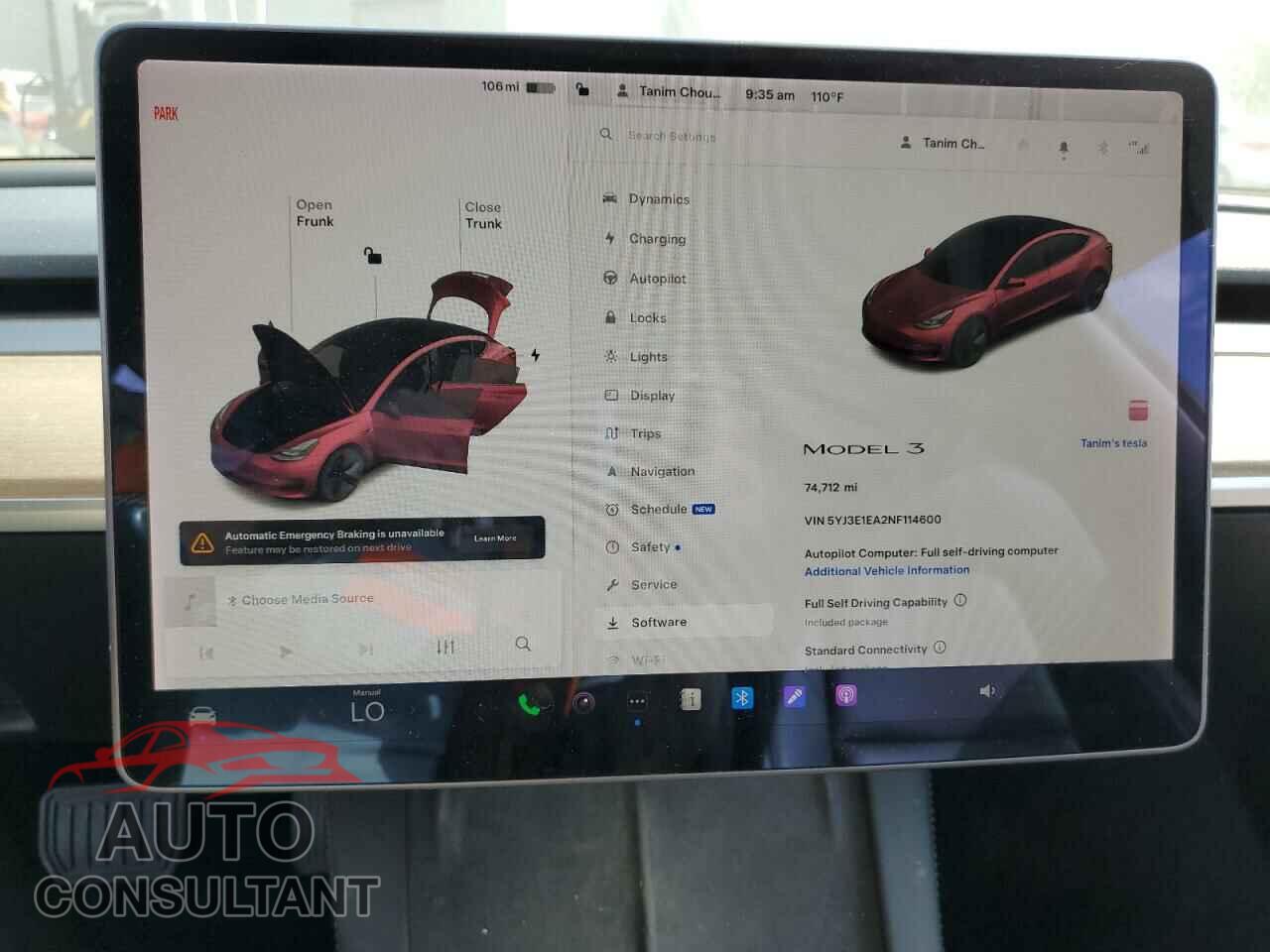 TESLA MODEL 3 2022 - 5YJ3E1EA2NF114600