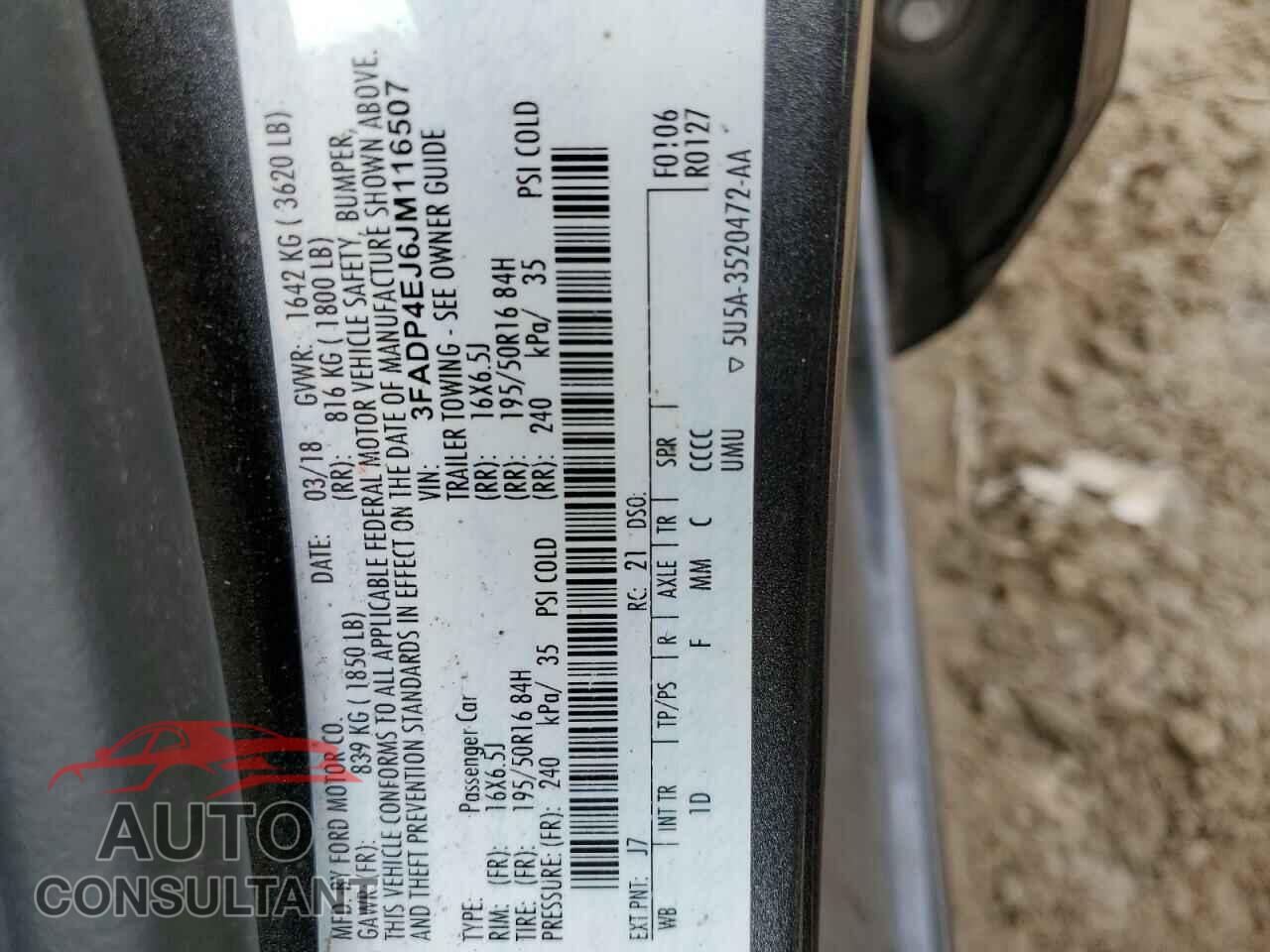 FORD FIESTA 2018 - 3FADP4EJ6JM116507
