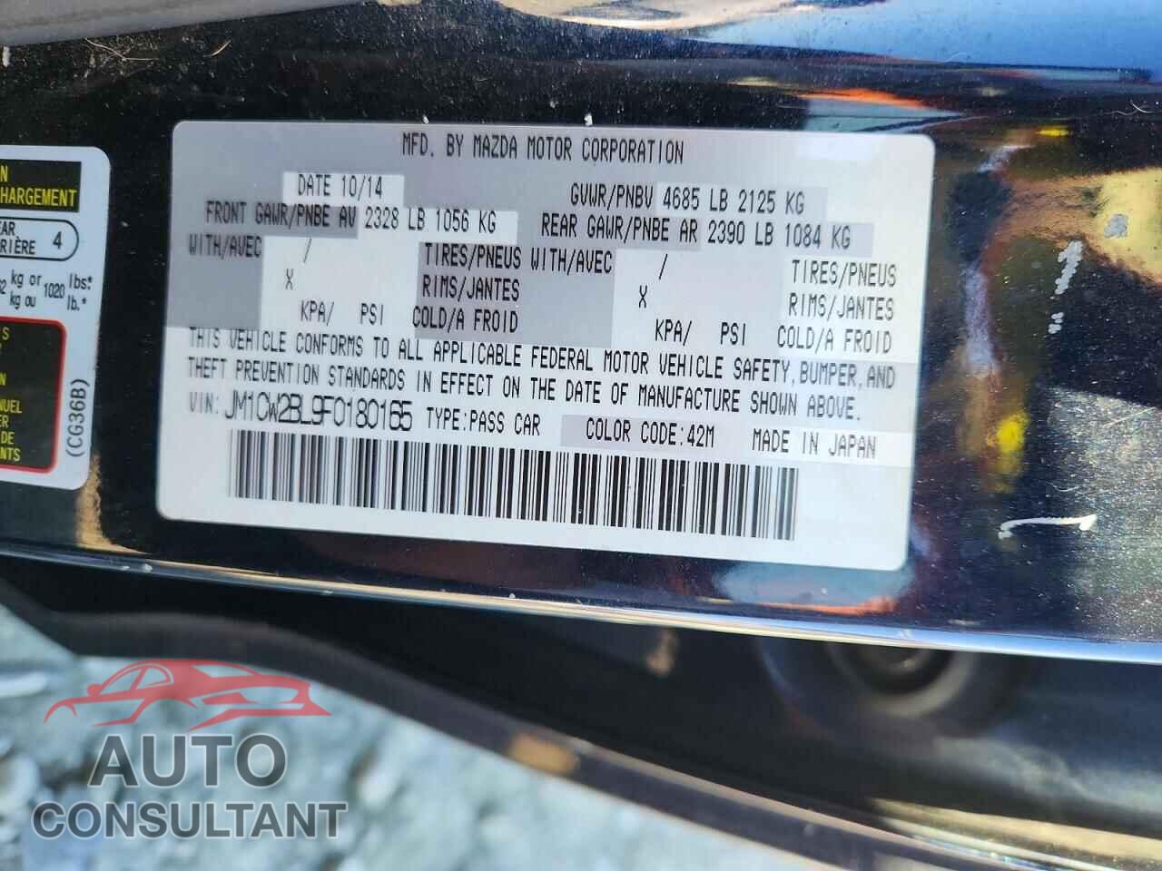 MAZDA 5 2015 - JM1CW2BL9F0180165