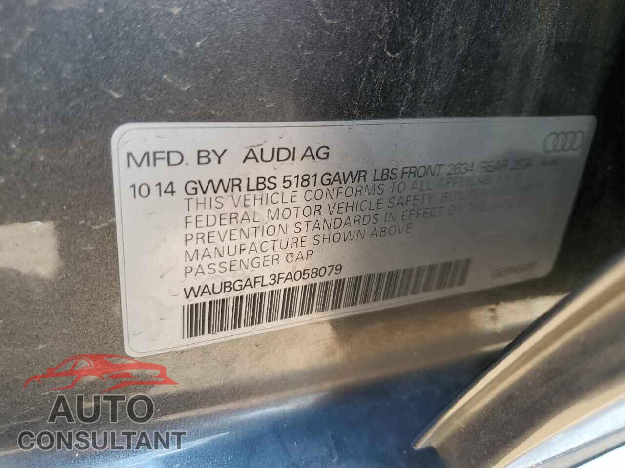 AUDI S4/RS4 2015 - WAUBGAFL3FA058079