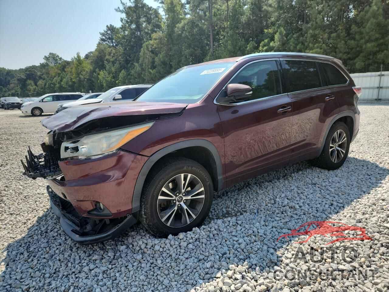 TOYOTA HIGHLANDER 2016 - 5TDKKRFH3GS156450