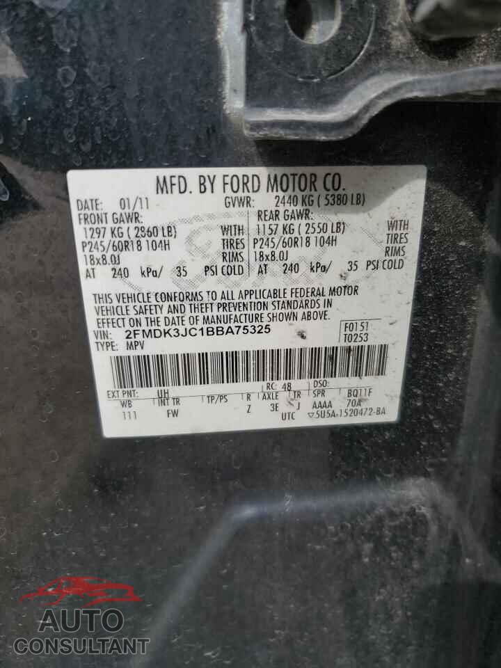FORD EDGE 2011 - 2FMDK3JC1BBA75325
