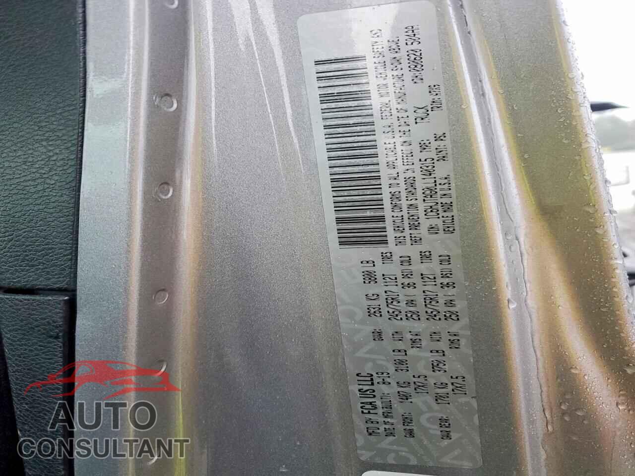 JEEP GLADIATOR 2020 - 1C6HJTAG0LL140315