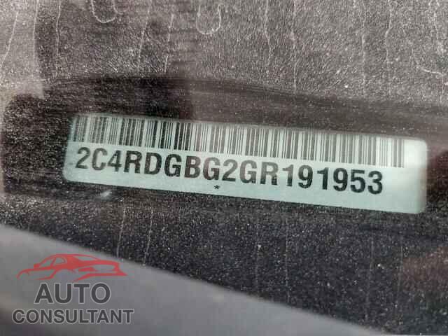 DODGE CARAVAN 2016 - 2C4RDGBG2GR191953