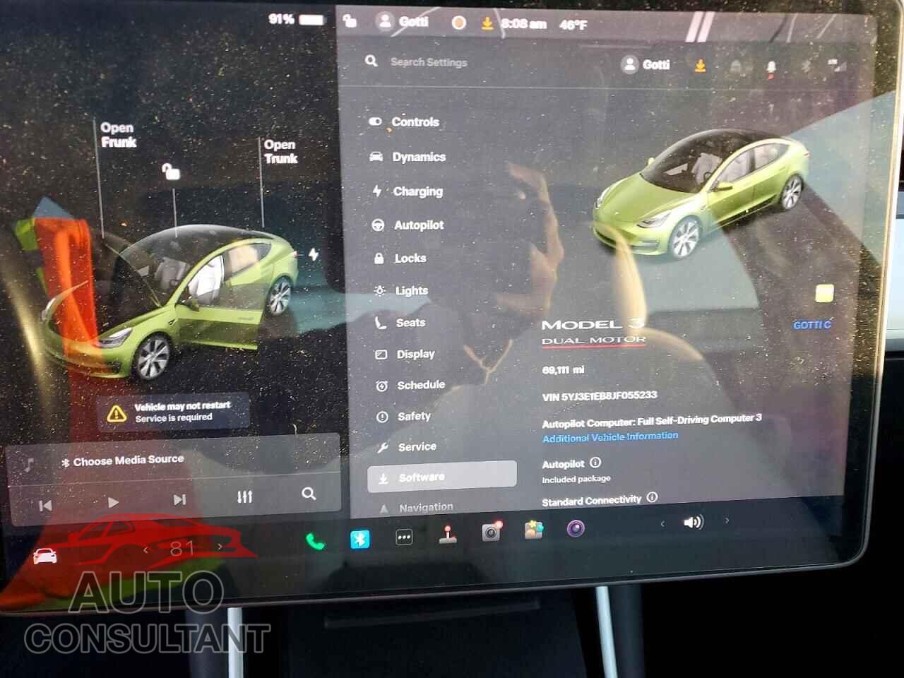 TESLA MODEL 3 2018 - 5YJ3E1EB8JF055233