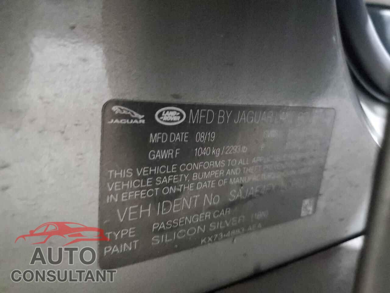 JAGUAR XE 2020 - SAJAE4FX1LCP60332